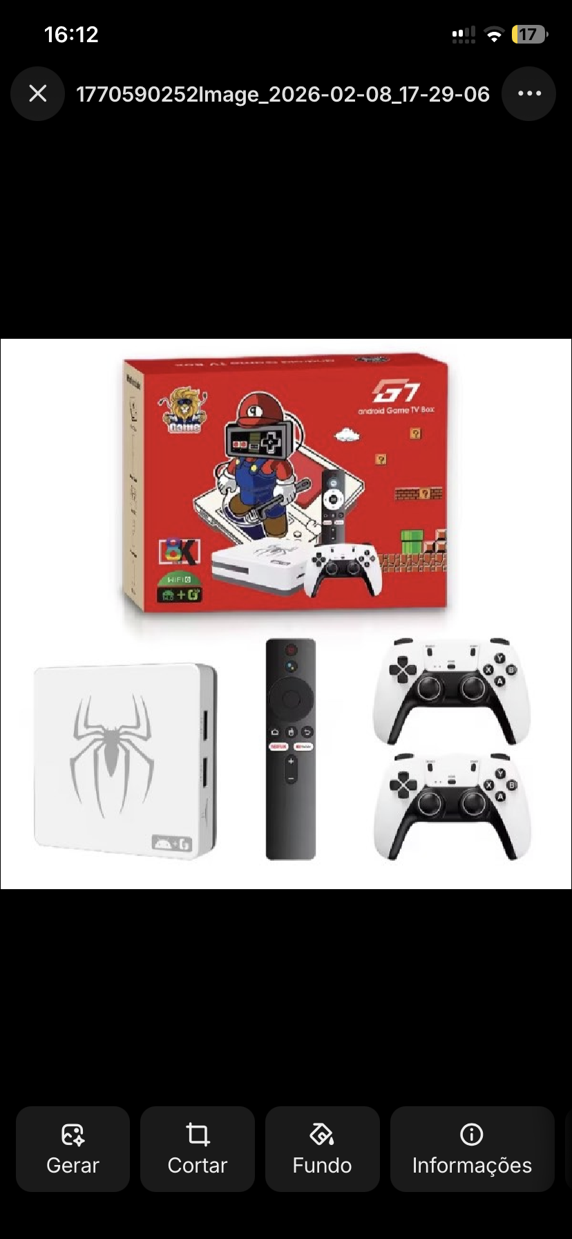 CONSOLA DE VIDEOJUEGOS G7 + TV BOX